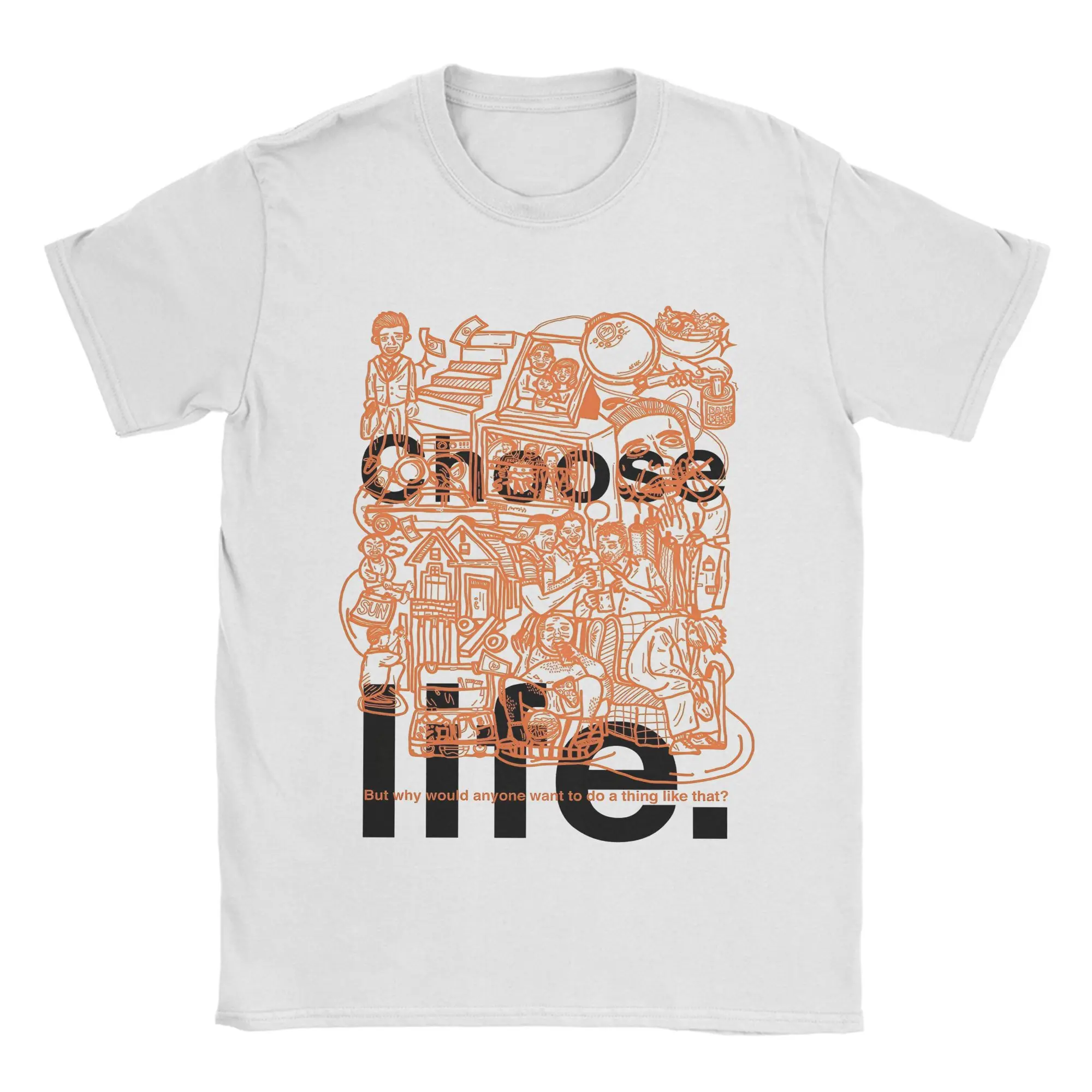 Vintage T Shirt Summer Trainspotting Film  Hipster T Shirts  Pure Cotton Tshirt for Man Awesome Print Short Sleeve Tees