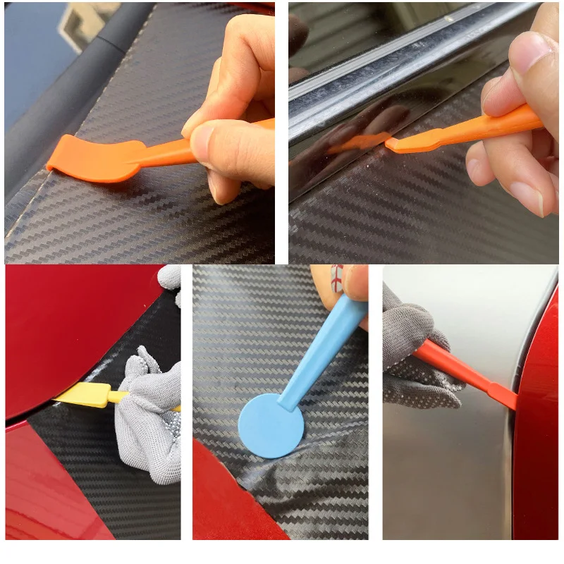 Car Wrap Kit 7 in 1 Vinyl Wrap Tools Flexible Magnetic Stick Corner Squeegee for Vinyl Wrapping Application PPF Film Scraper