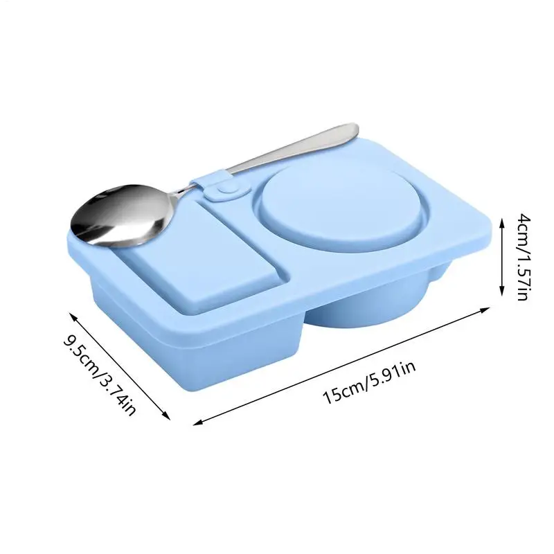 Snack Prep Containers Snack Pack Containers With Lids 4 Pieces Double Compartment Organizer Food Storage Silicone Snackle Box