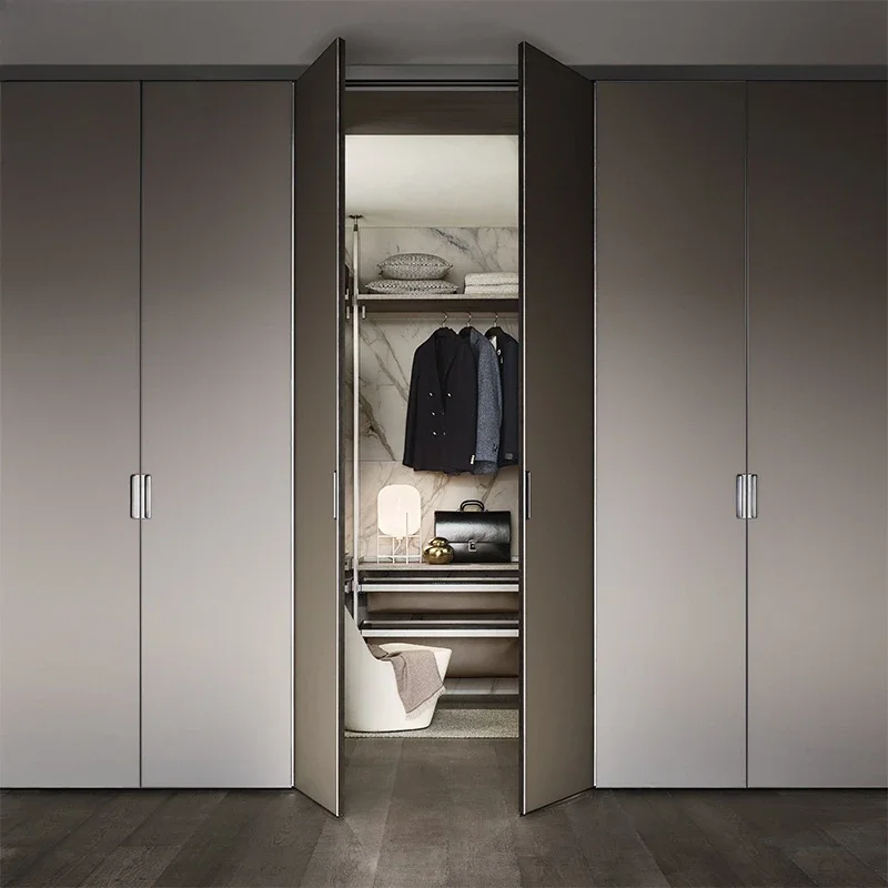 Guangzhou wardrobe hotel furniture bedroom modern built in portable wooden sliding door closet system wardrobe