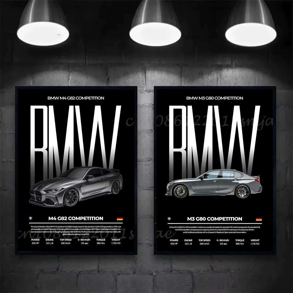 السيارات سيارة التصوير أداء السيارات M2 M3 M4 ملصق ذاتية اللصق الفن ورق مقاوم للماء ملصق ديكورات جدران الغرفة