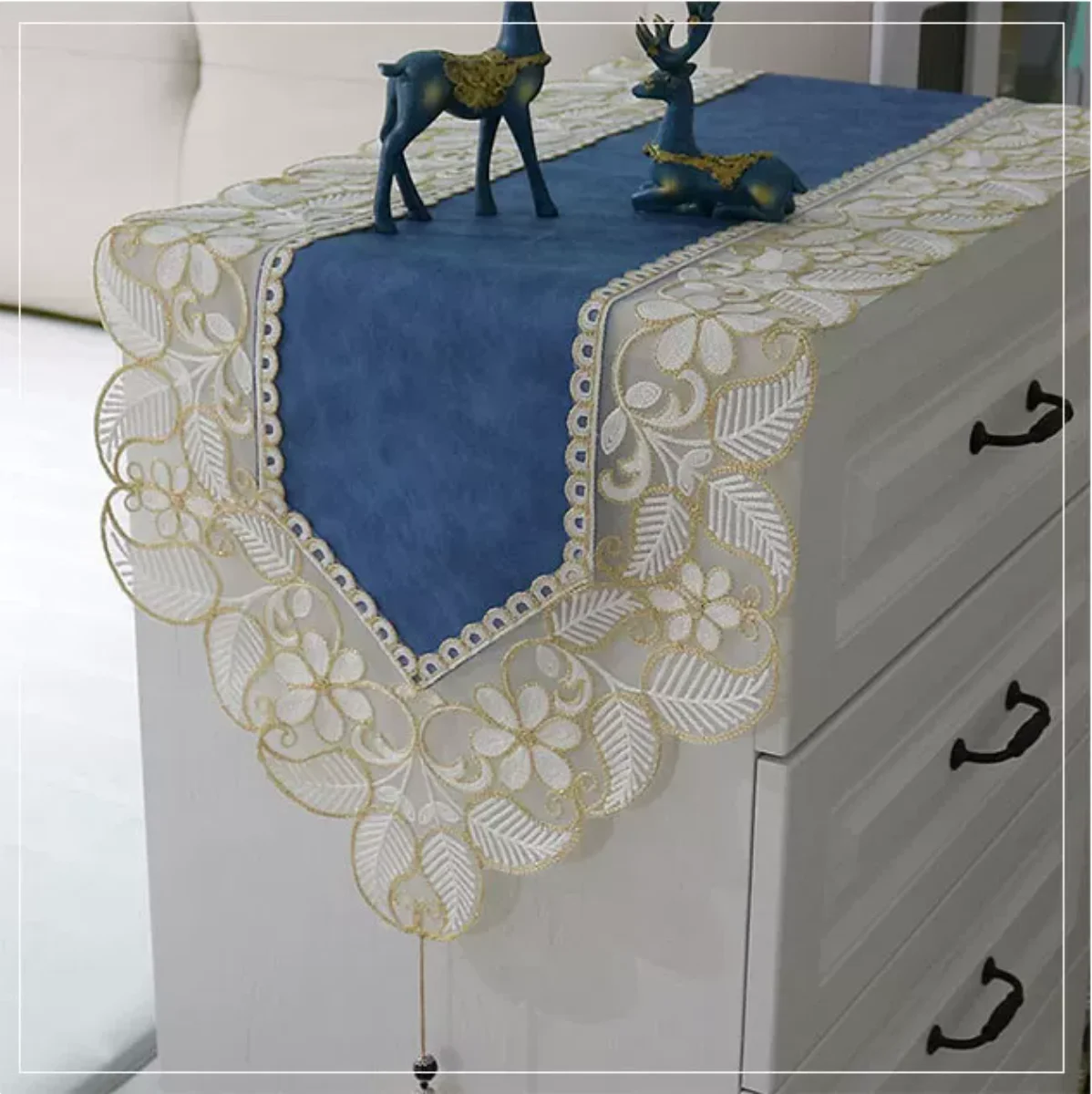American flower Table flag, home dec, Runner edge cabinet cover, Chinese long strip cloth, bed flag, table cloth
