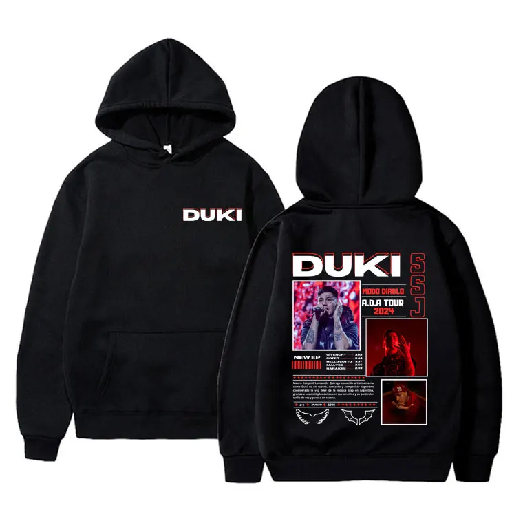 

Rapper Duki ADA Tour 2024 Graphic Hoodie Men Women Fashion Hip Hop Streetwear Male Clothing Casual Oversized Pullover Hoodies