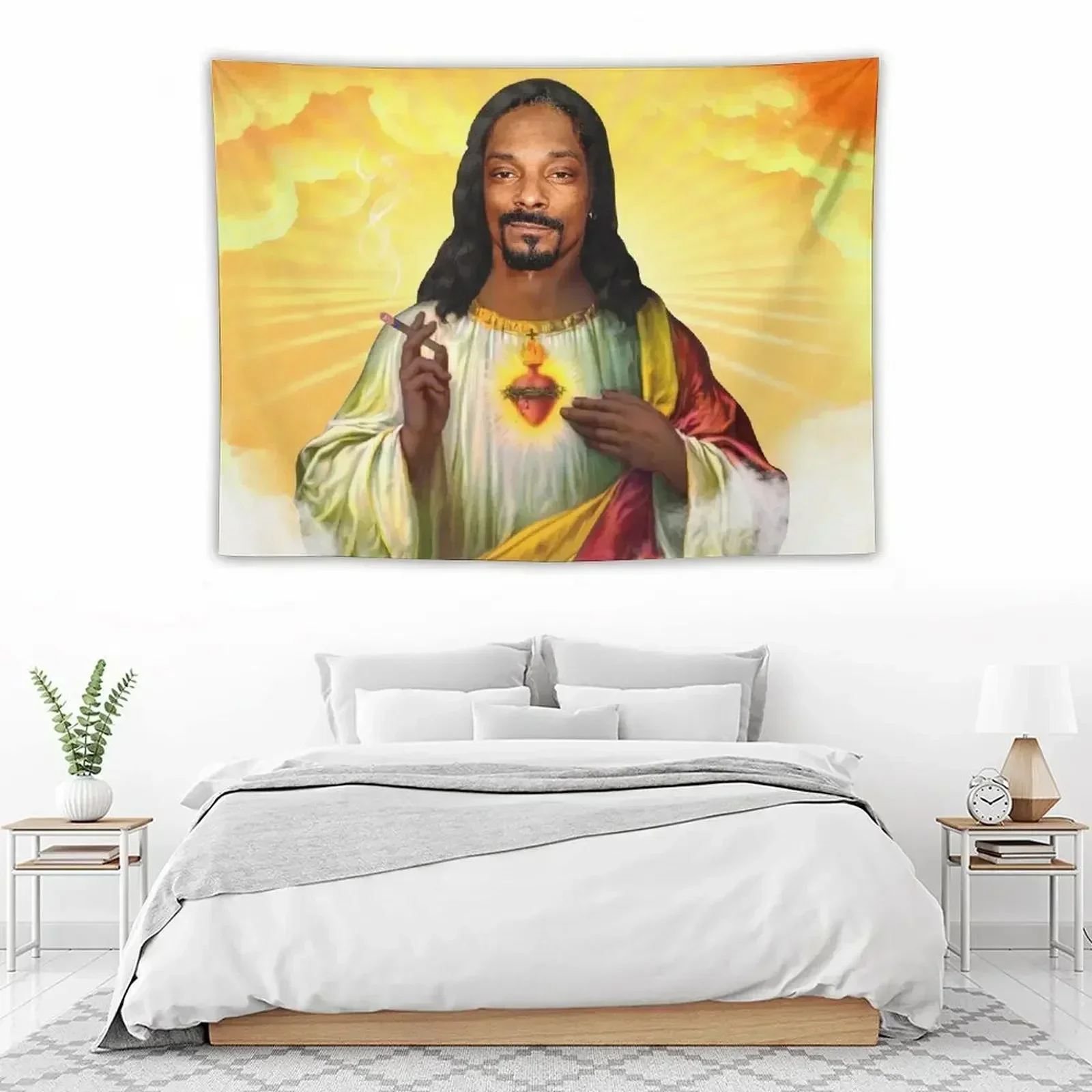 Saint -Jesus snoop dog Tapestry Slaapkamer Decoratie Anime Decor Home Decorators Leuk Decor Tapestry