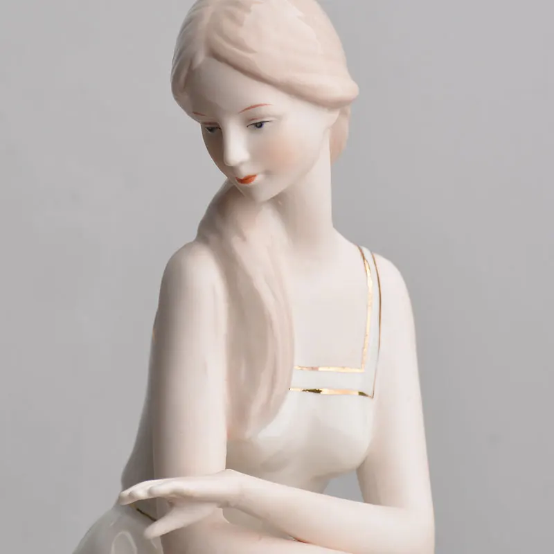 European Style Ceramic Figurine Western Beauty Living Room Wine Cabinet TV Cabinet Home Decoration view 3