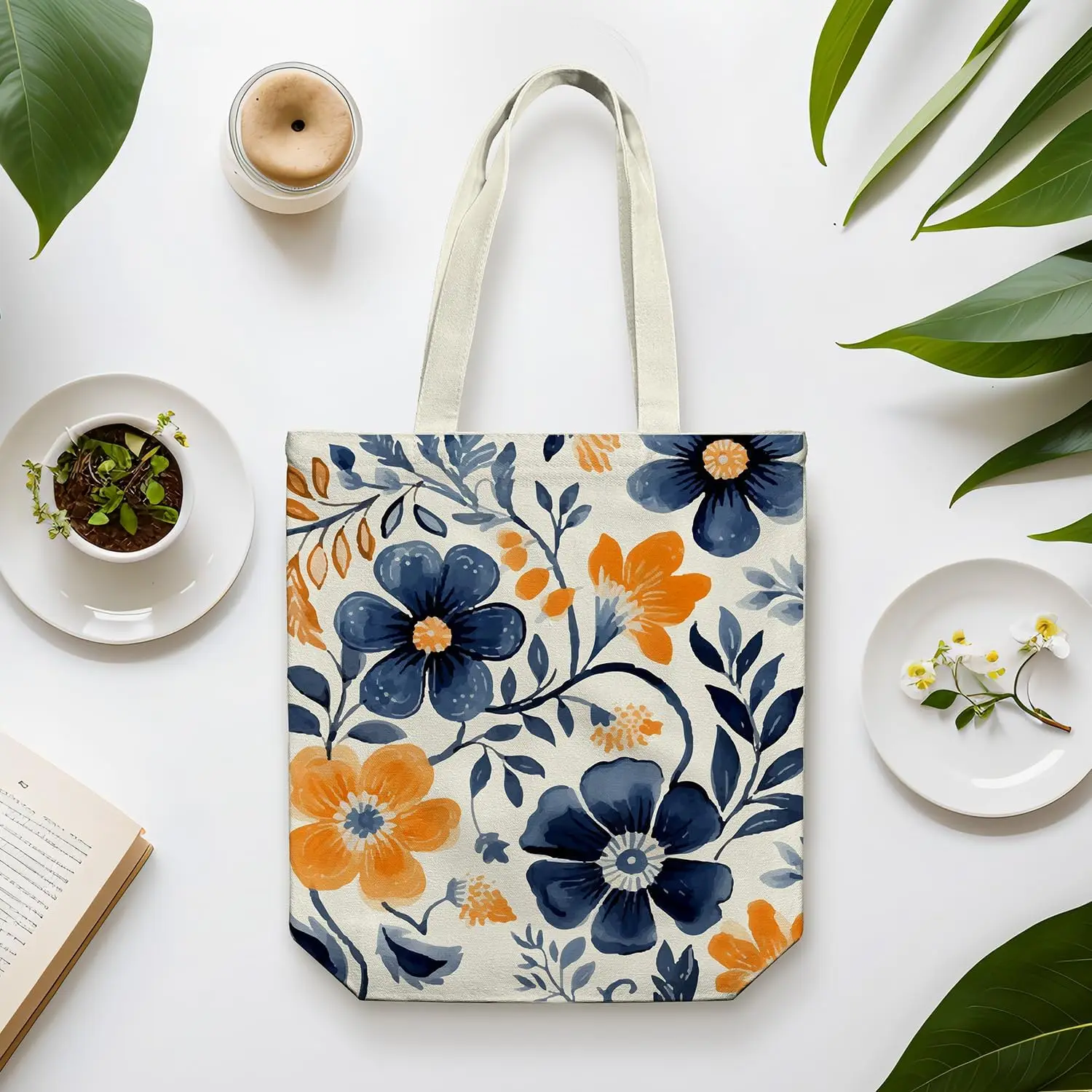 Canvas Tote Bag for Women Tote Bag with Zipper Inner Pocket Zippered Canvas Bag for Shopping Work Grocery Everyday Fashion Bags