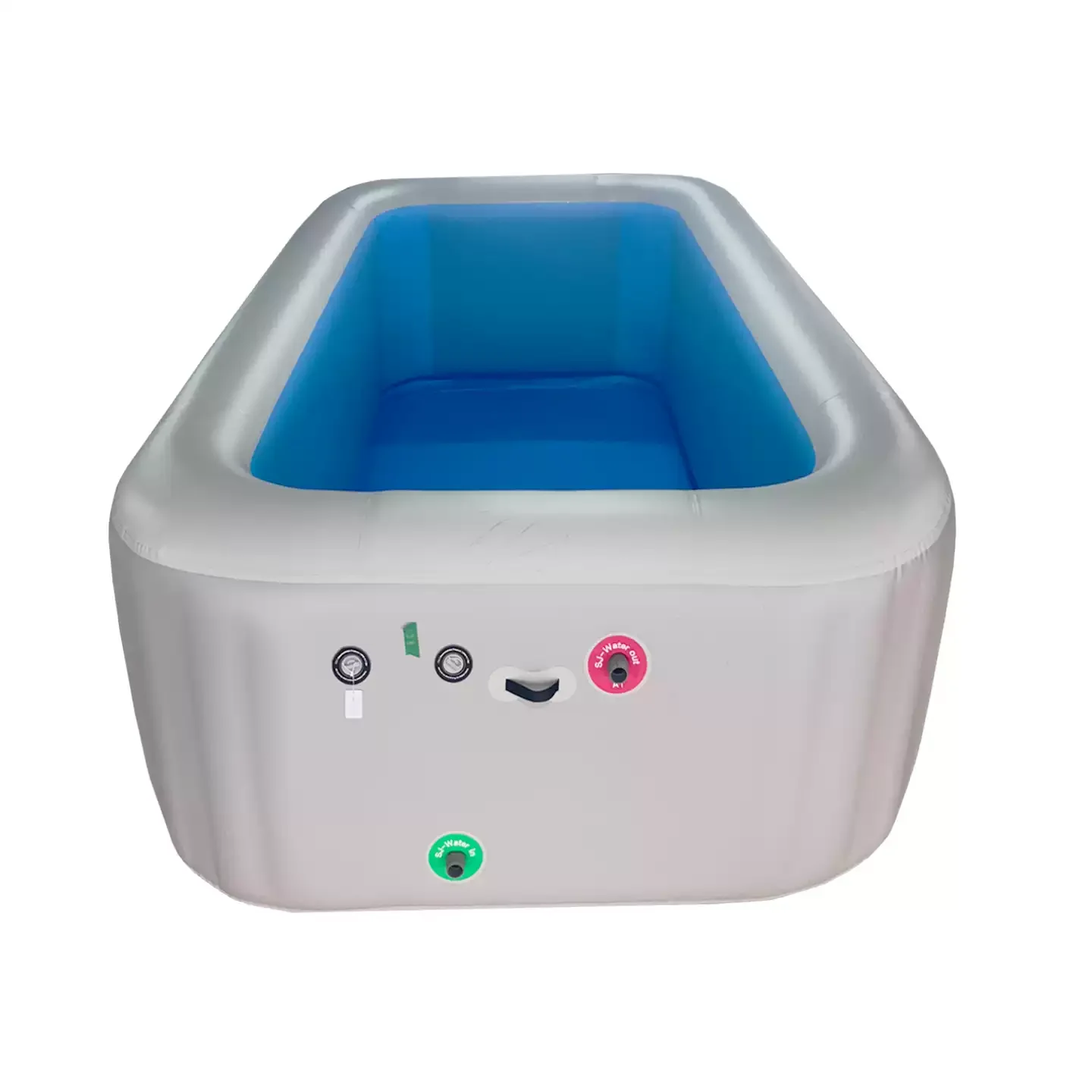 Customizable, durable, interlocking rectangular inflatable eco-friendly portable ground swimming pool - heavy duty pool