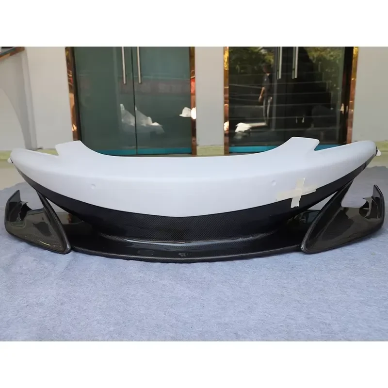 2015-2019 Car Modification Upgrade 600LT Half Carbon Fiber BodyKit Front Rear Bumper Side Skirt Rear Spoiler for