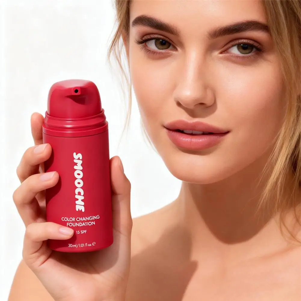 Fond de Teint Adaptatif Smooche SPF qui Change de Couleur – Correcteur de Teint, Couvre les Rides et les Taches Brunes pour un Visage Impeccable