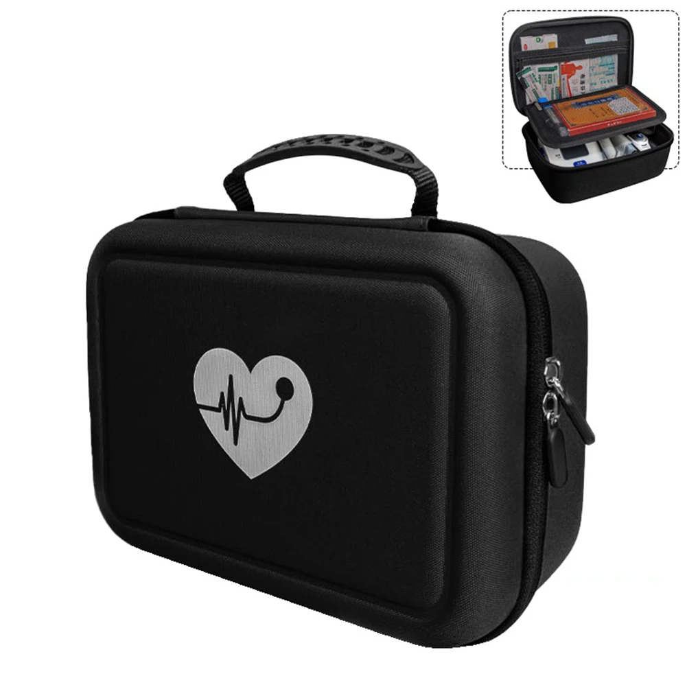 

Жесткий портативный чехол для тонометра, портативная сумка для хранения, дорожный защитный футляр для домашней аптечки и экстренных лекарств