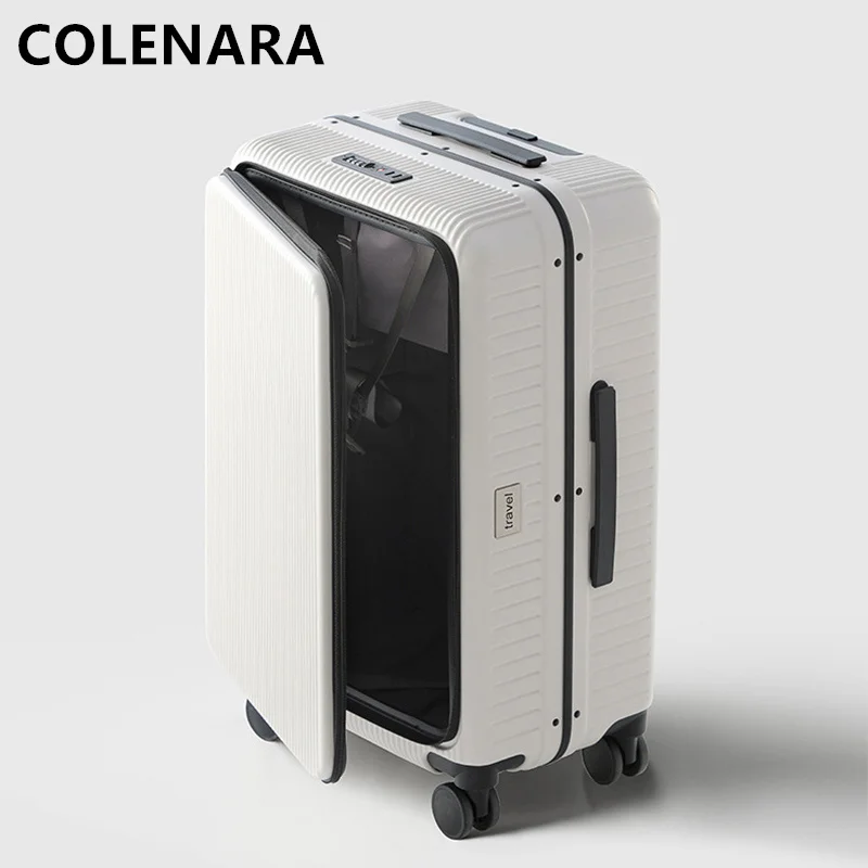 COLENARA ABS+PC Suitcase Front Opening Boarding Case Laptop Trolley Case 20