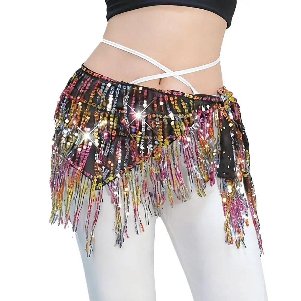 패션 태슬 벨리댄스 힙 스카프 스팽글 보헤미안 여성 벨트 스커트 허리 체인 쇼 의상