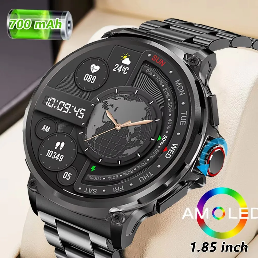 Nuevo 2026 hombres 1,85 "pantalla HD 710mAh Smartwatch Bluetooth llamada múltiples modos deportivos Monitor de ritmo cardíaco reloj inteligente para Android IOS