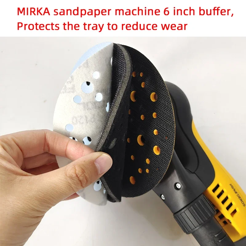 damMirka Sander Buffer Pad Tray Protection Pad Pneumatic Electric Sanding Head Tool Accessories150mm