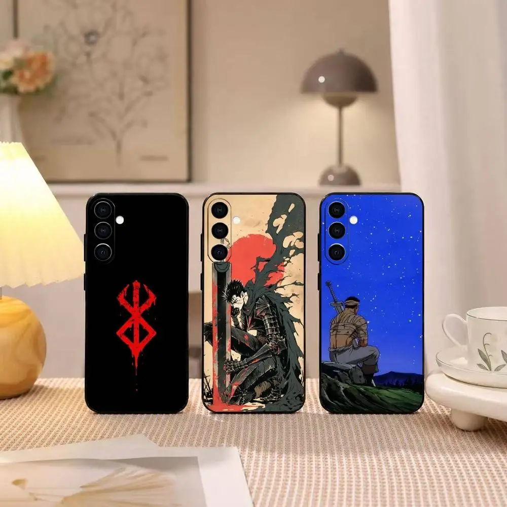 Guts B-Berserk Anime  Phone Case For Samsung Galaxy A73,A72,A71,A70,A53,A52,A51,Soft Silicone Black Cover