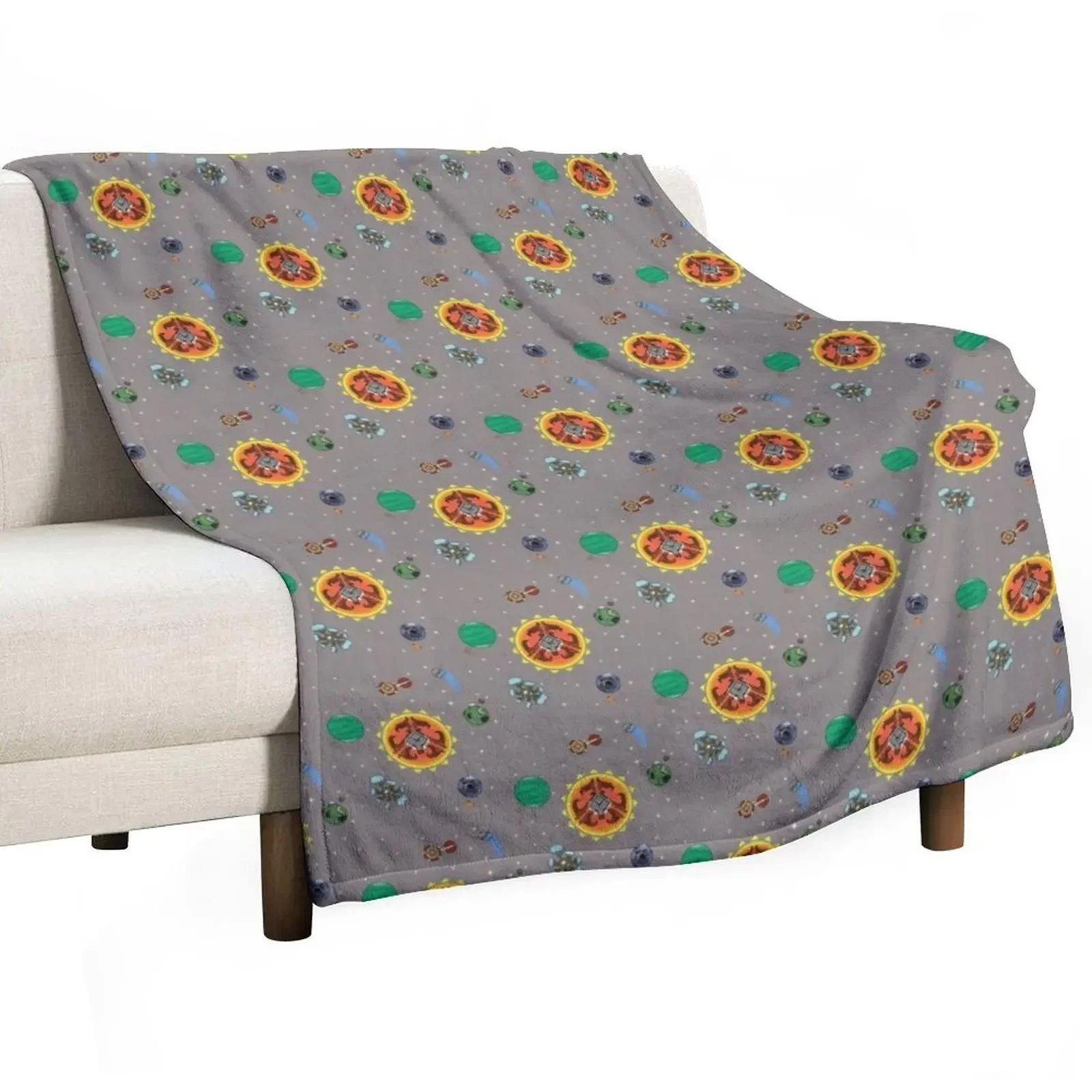 Hearthian Solar System Tri-blend Throw Blanket Designers Moving Blankets