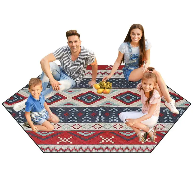 

Beach Blanket Hexagon Camping Mat Lightweight Camping Accessories Reusable Travel Blanket For Daily Use Outside Activities
