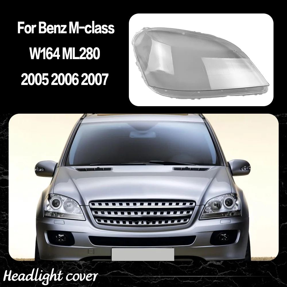 

Car Front Lights Case For Benz M-class W164 ML280 320 420 2005 2006 2007 Headlight Cover Headlight Lens Glass Car accessories