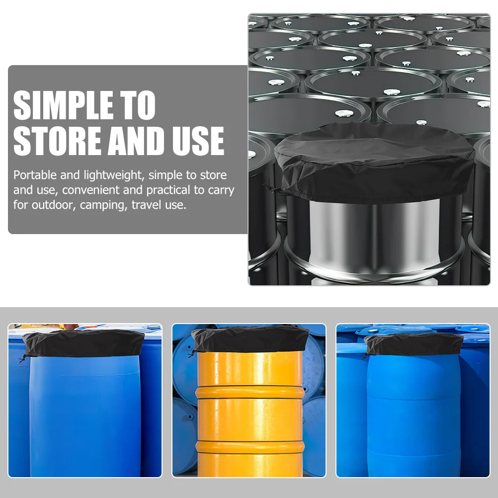 

Sealed Bucket Top Cover 65x10cm Oxford Cloth Dustproof Drawstring Gallon Drum Lid Trash Can Water Barrel Protective Cover
