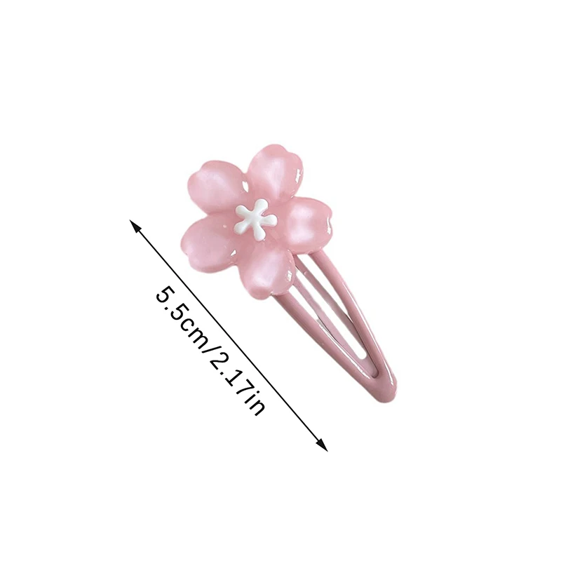 2Pcs Romantic Cherry Blossom Hairpin Sweet Girl Side Bangs Clip Hair Clip Women Daily Party Hair Accessories Gifts