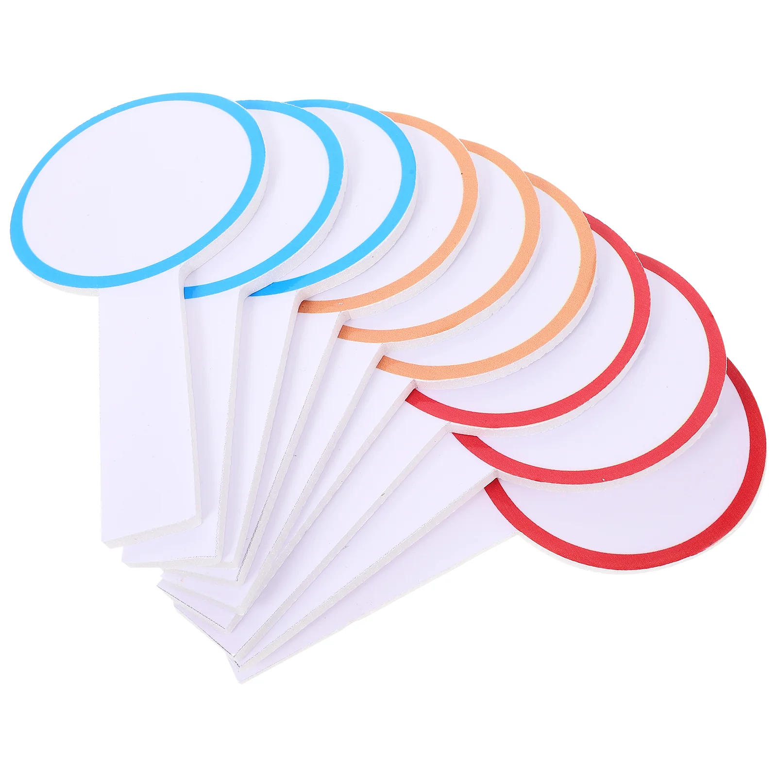 20Pcs Dry Erase Paddle Round Shape Whiteboard Small Handheld Blank Board Portable Writing Board scoreboard