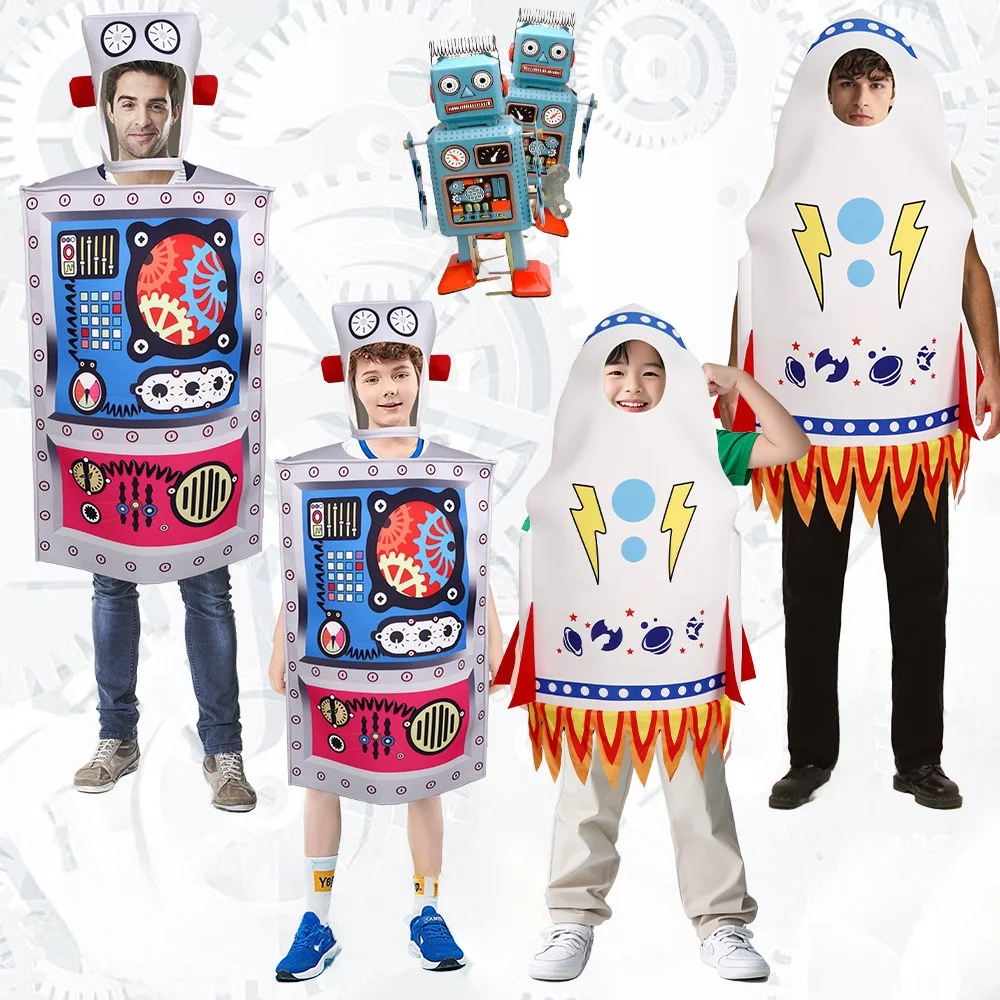 Disfraz de Robot Cohete de loween para Cosplay, Maquillaje, Actuación de Danza, ación Escolar, Juego de Roles, Tr...