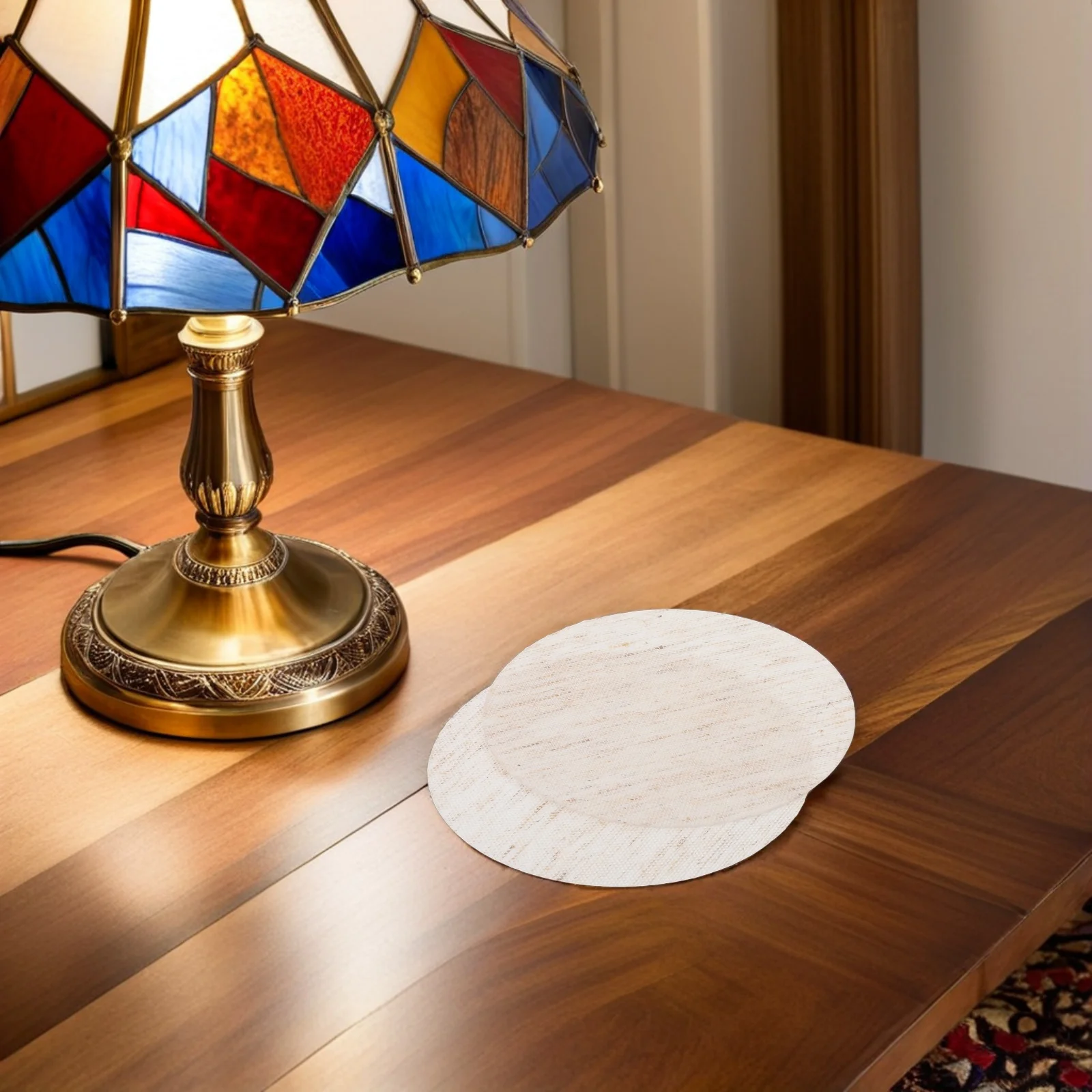 

2Pcs 3.93in Round Light Diffuser Cover High Temperature Resistant Fabric Lampshade Replacement Glare Reducing Kids Room Decor