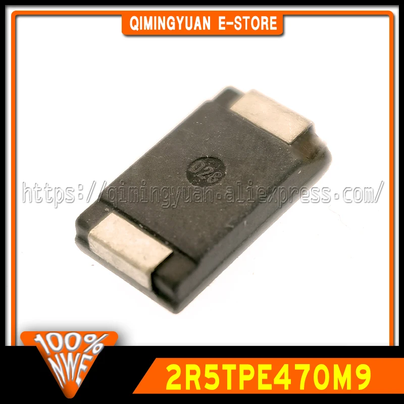 50 pz 2R5TPE470M9 470 2.5V 470UF SMD condensatore al tantalio nuovo e originale