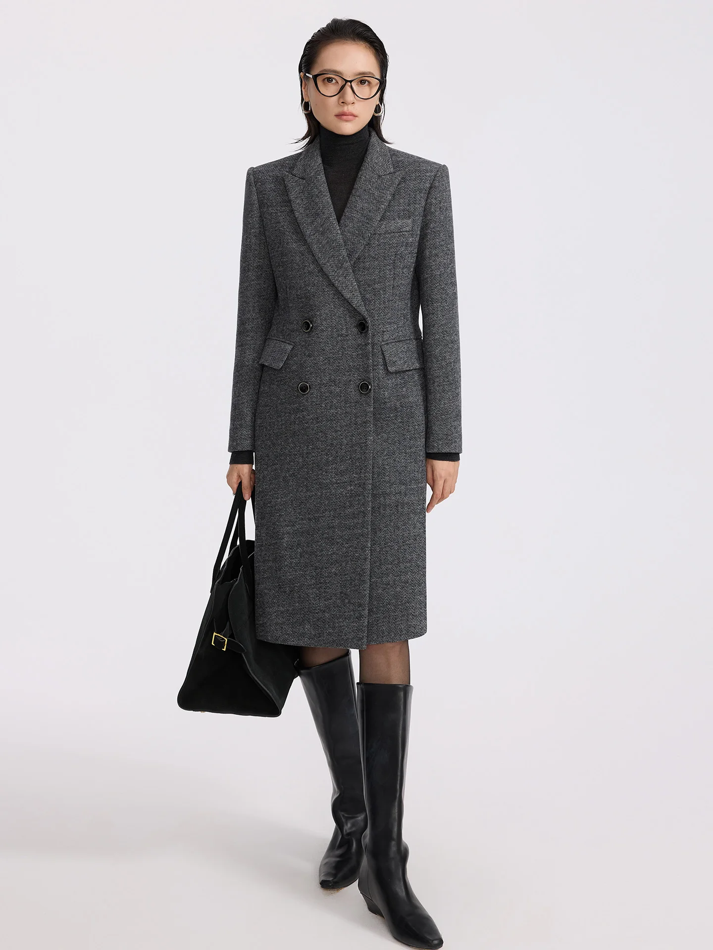 

Женский шерстяной пиджак Briti Sle Thiened, повседневный, для работы, с узором, средней длины, двубортный