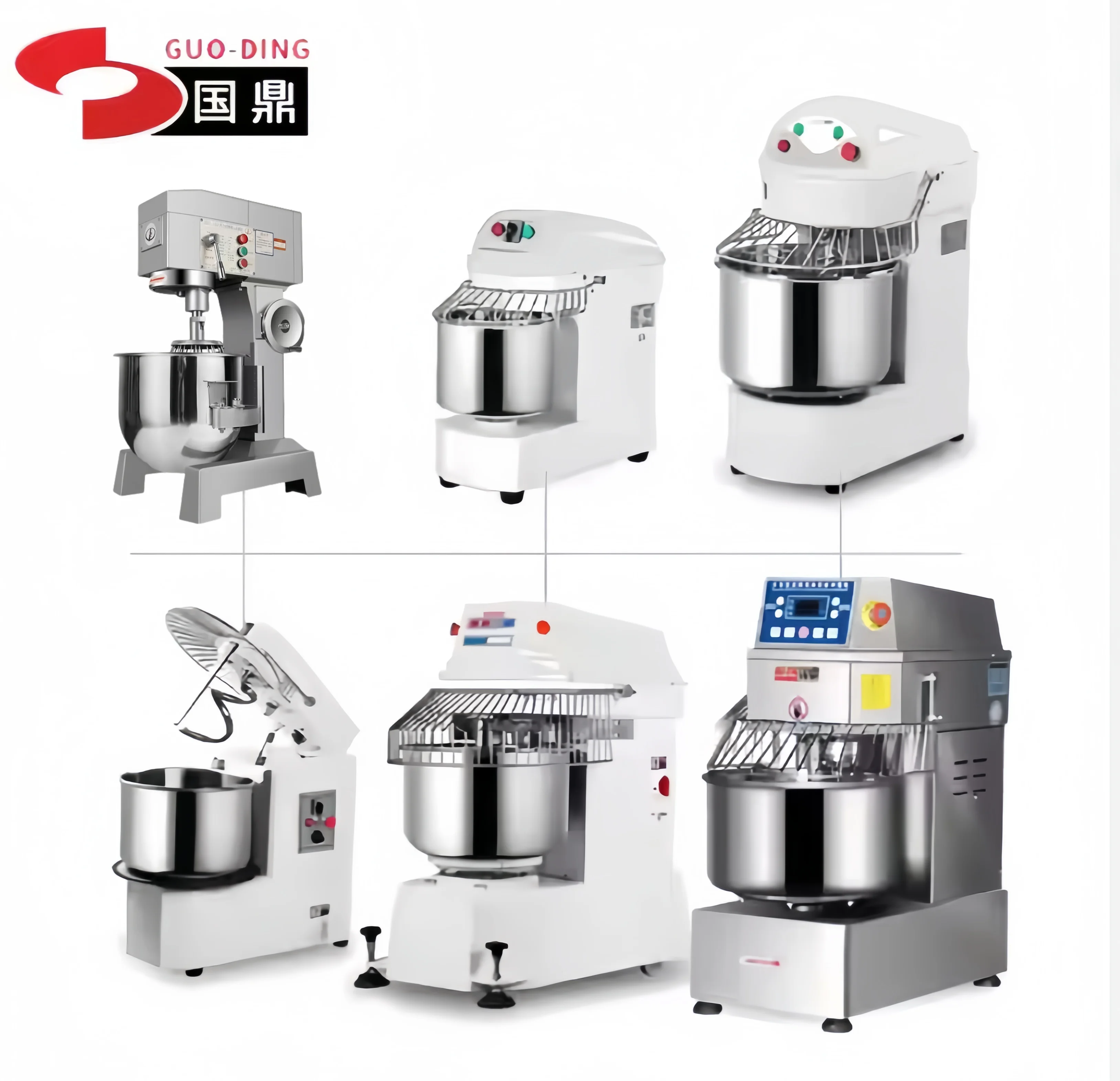 10kg 15kg 20kg 25kg 30kg 50kg 100kg Baking Equipment Pizza Mixer Spiral Mixer Bread Making Machine Dough Mixer