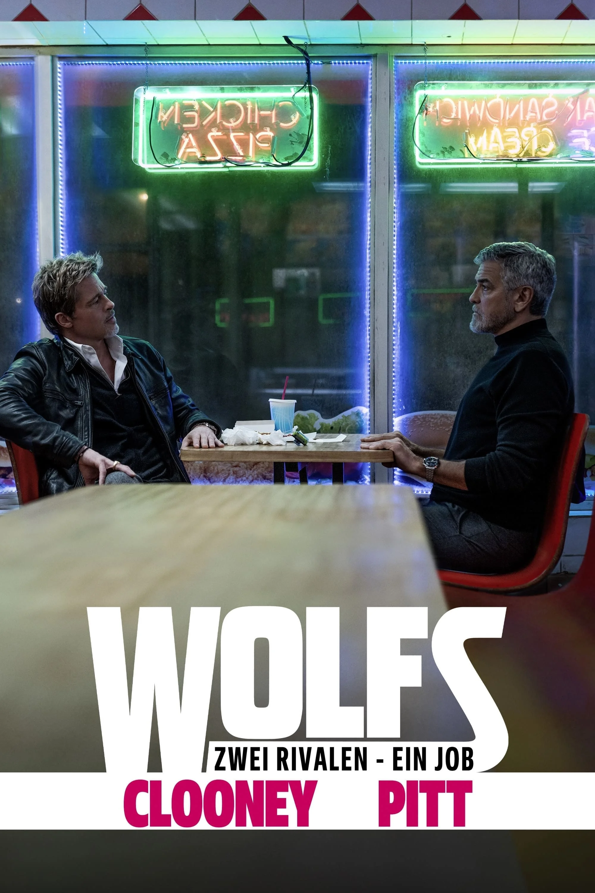 Brad Pitt George Clooney Movie Wolfs (2024) Posters Wall Art Rome Decoration