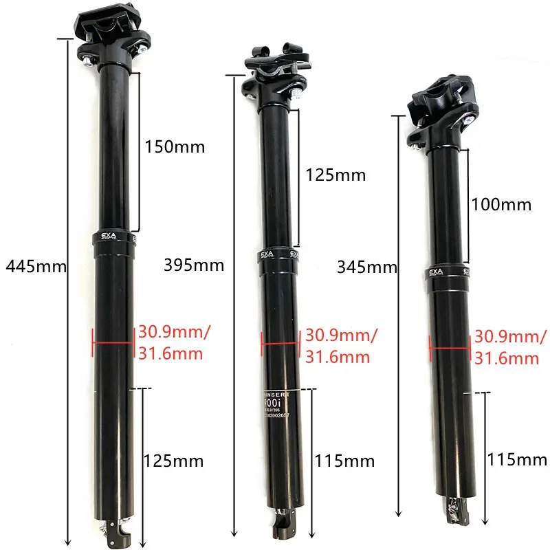 900I MTB Dropper Seatpost Adjustable Height Mountain Bike 30.9/31.6mm Cable Remote Hand Control Hydraulic Seat Tube