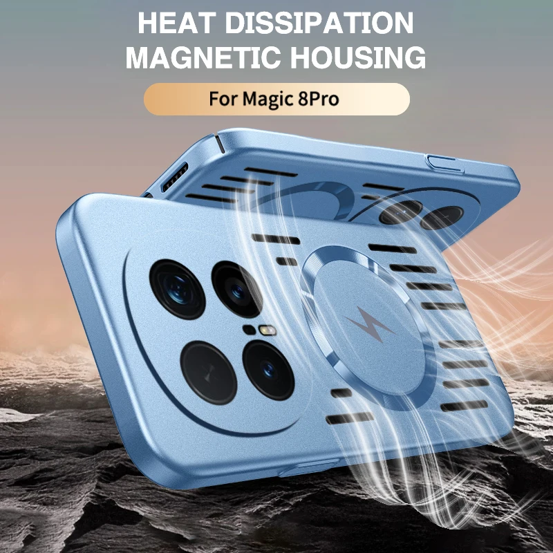 Heat Dissipation Phone Case for Honor Magic8 Magic7 Magic6 Magic 8 7 6 Pro Lite 5G Original Magnetic Hard Breathable Back Covers