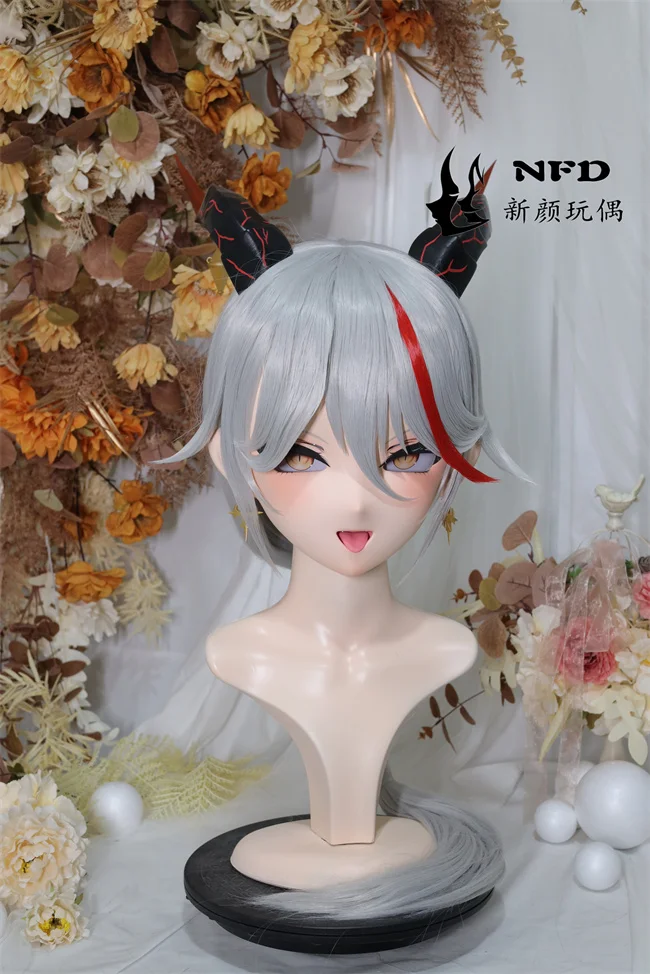 

(KMS Ägir) Full head super sweet female resin crossdressing BJD Doll kig cosplay kigurumi mask