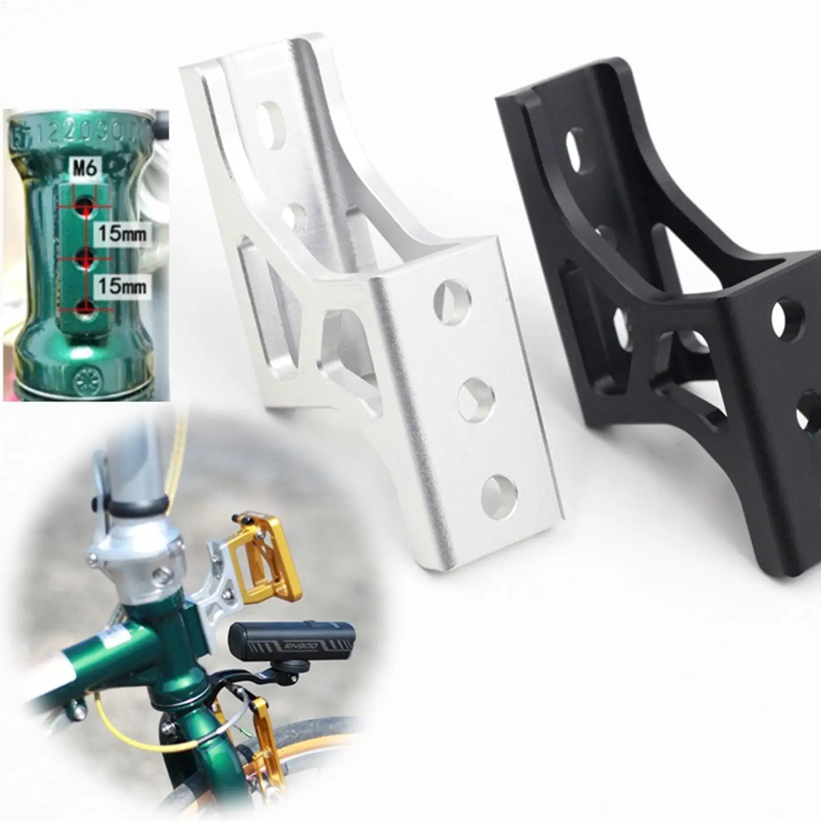 

Крепление для велосипедного носового светильника, конвертер из алюминиевого сплава, держатель для велосипедной сумки, адаптер для складного велосипеда, езды на велосипеде, на открытом воздухе