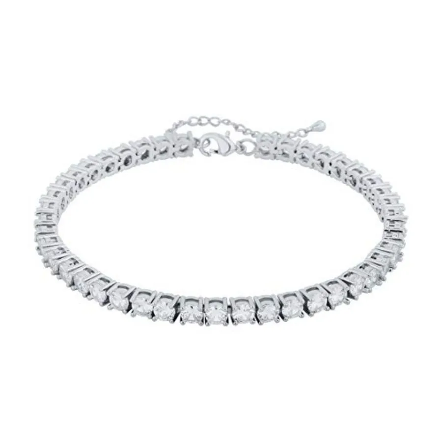 

TOPGRILLZ Tennis Ankle Bracelet Anklet Adjustable with Extension 14K Plated Iced out Diamond 3- Fashion Stylish Feet Jewelry fo