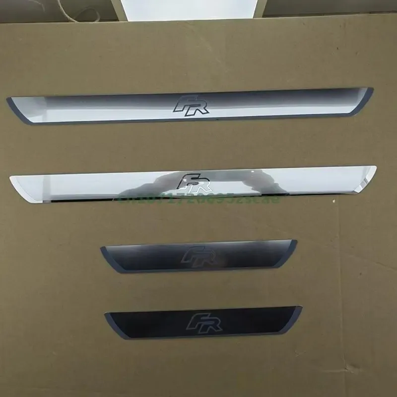 car stickers FR Stainless Steel Scuff Plate Door Sill Cover For SEAT LEON ARONA ATECA FR Styling Sticker