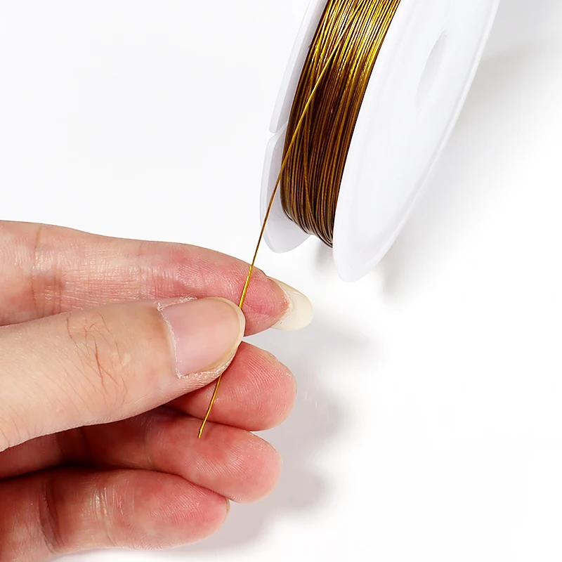 1 Roll 0.3/0.45/0.5/0.6/0.7/0.8/1.0mm Sturdy Stain Steel Wire Beading Wire For Bracelet Necklace DIY Jewelry Making Accessories view 5