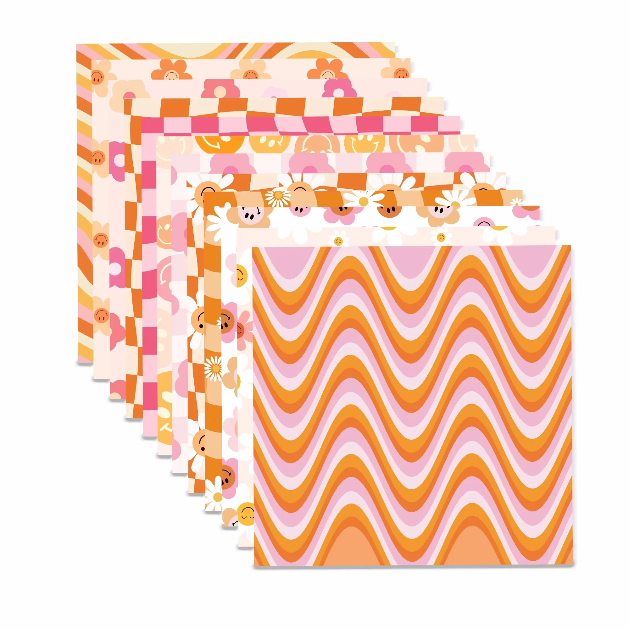 24 Stück kleine Gänseblümchen-Scrapbook-Papier, Party-Geschenke, dekorative Verpackung, Bastelpapier, 30 x 30 cm – Detail 3