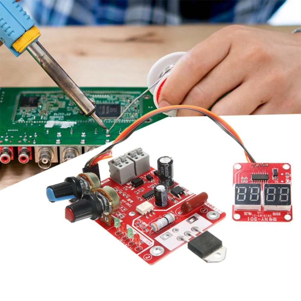 N96R NY-D01 Spot Welder Control Board 40A 100A Digital Spot Welding Machine Time & Current Control Display Spot Welder