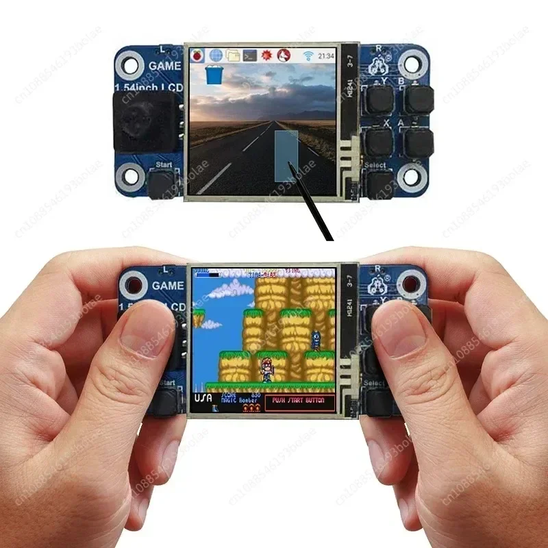 Raspberry Pi 1.54inch LCD touchscreen game Hat for Raspberry Pi Zero/Zero 2 W/3B/4B/CM4 1.54 inch LCD Display Touch Screen hat