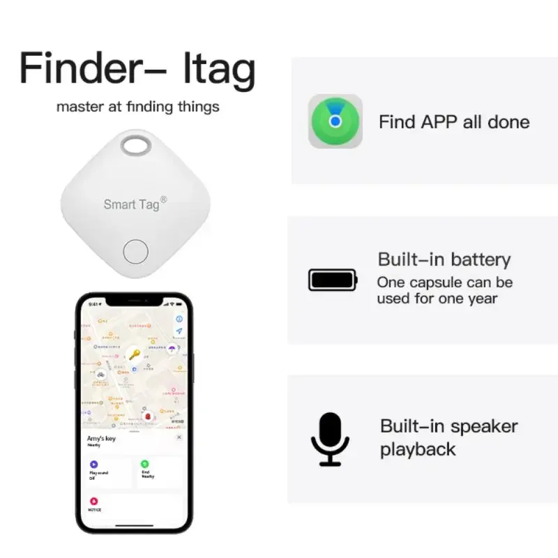 Ryra Mini Tracking-Gerät Tracking Air Tag Schlüssel Kind Finder Pet Tracker Standort Smart Tracker für Apple finden meine App iOS-System