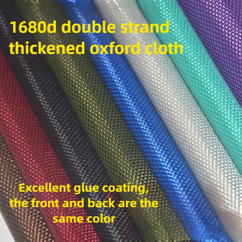 1680D Oxford Waterproof Fabric PUR Coating By The Meter for Door Curtains Bags Suitcases DIY Sewing Cloth Thickened Black Blue