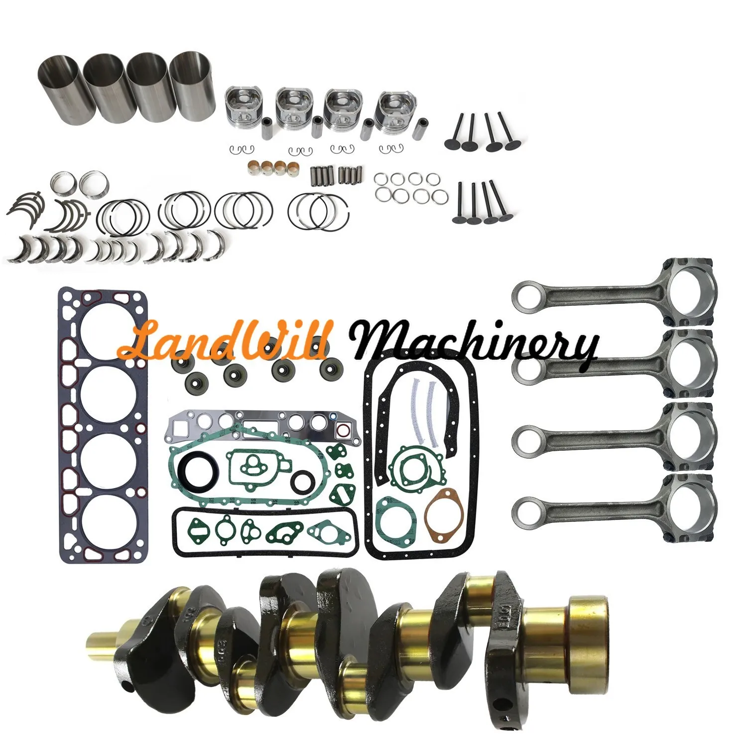 Overhaul Rebuild Kit Connecting Rod + Crankshaft Fits Nissan H20 H20-1 Engine