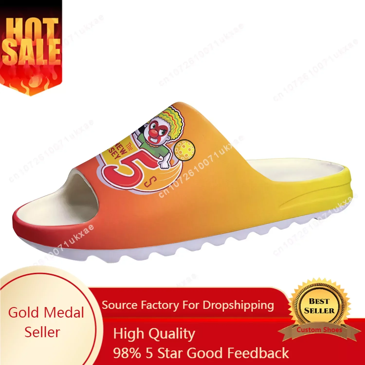 NEW JERSEY 5'S pickleball Soft Sole Sllipers Home Clogs Customized Step On Water Shoes Mens Womens Teenager Step in Sandals