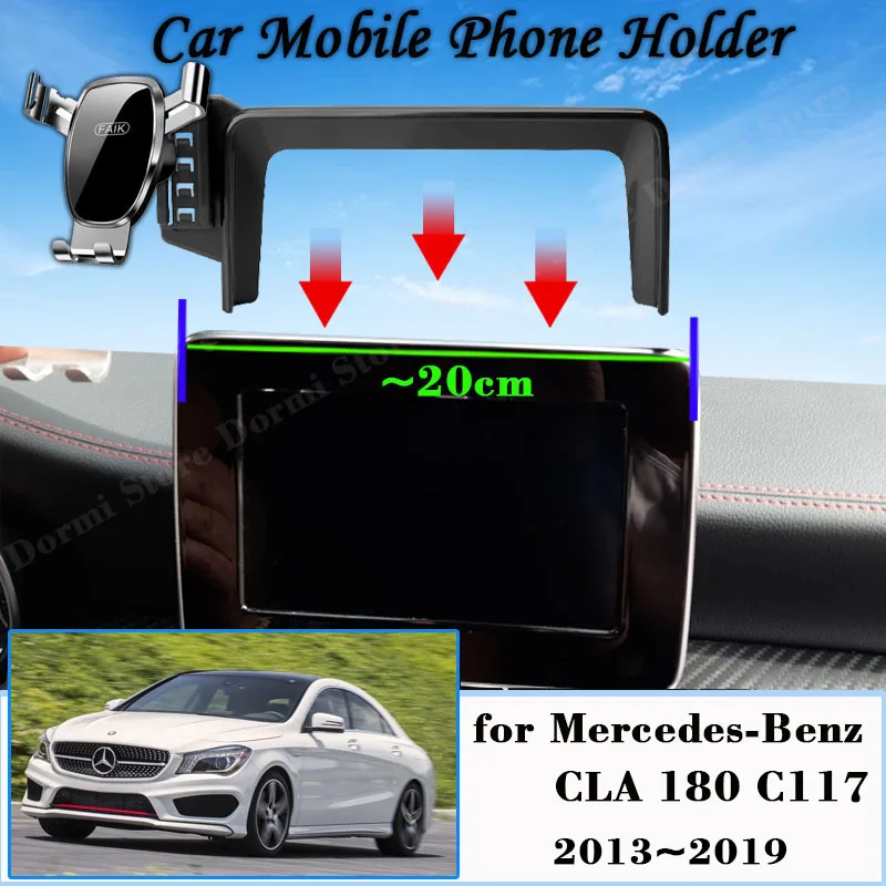 For Mercedes-Benz CLA AMG 180 C117 2013~2019 Car Mobile Phone Holder Screen Cellphone GPS Mount Gravity Stand Auto Accessories