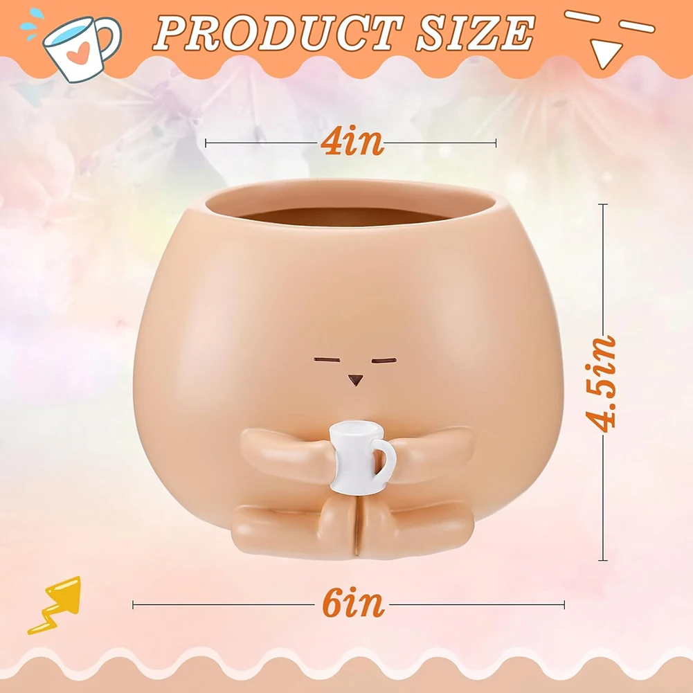 الراتنج عقد كوب الشكل أواني الزهور متعددة الوظائف الجلوس تصميم بونساي الأواني العصارية الصغيرة لحديقة المنزل فناء مكتب