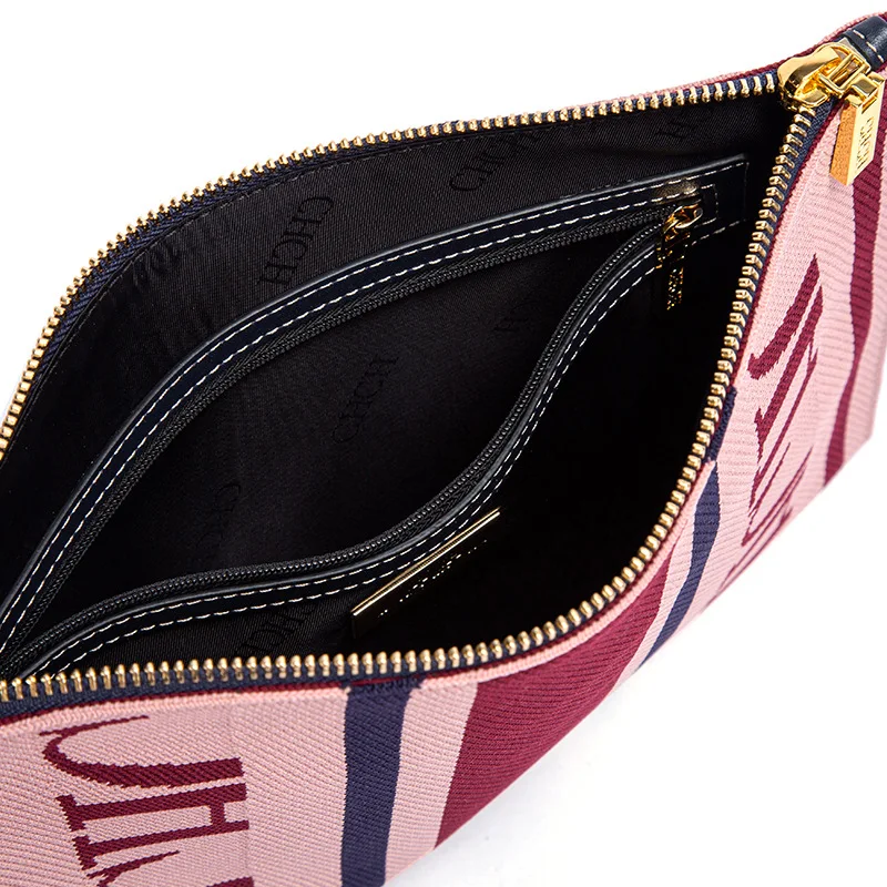 حقيبة نسائية من كارولينا هيريرا ذات الطراز العرقي بتصميم عتيق عالي الجودة مزخرفة بشريط يومي للسفر حقيبة يد نسائية