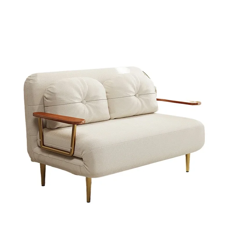 Dual-purpose single double small apartment foldable sofa bed retractable bed balcony multifunctional Internet celebrity cloud