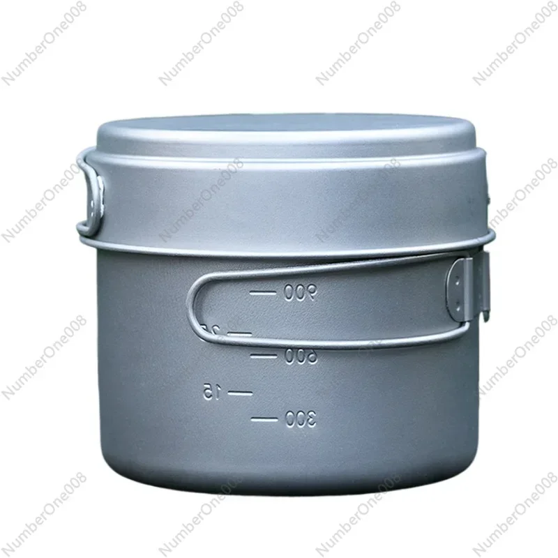 Pure Titanium Outdoor Portable and Lightweight Folding Camping POT2 to 3 People Climbing Outdoor Cookware